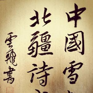 北京著名书法家孟云飞题词“中国雪都北疆诗城”