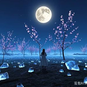 现代诗：当月光落入春天